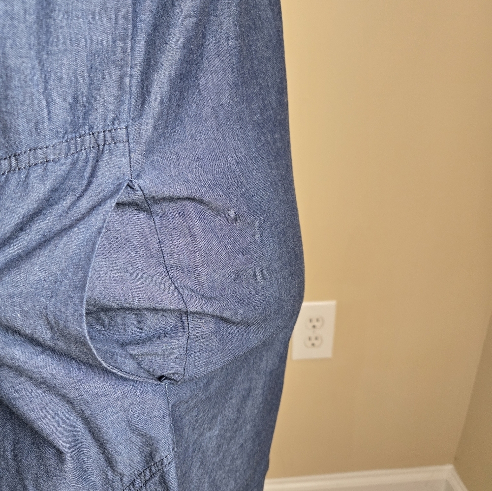 Atm Blue Chambray Mini Dress Basic Minimalist Sho… - image 5